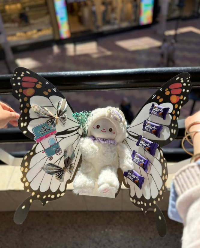 Butterfly Snowman Gift Basket