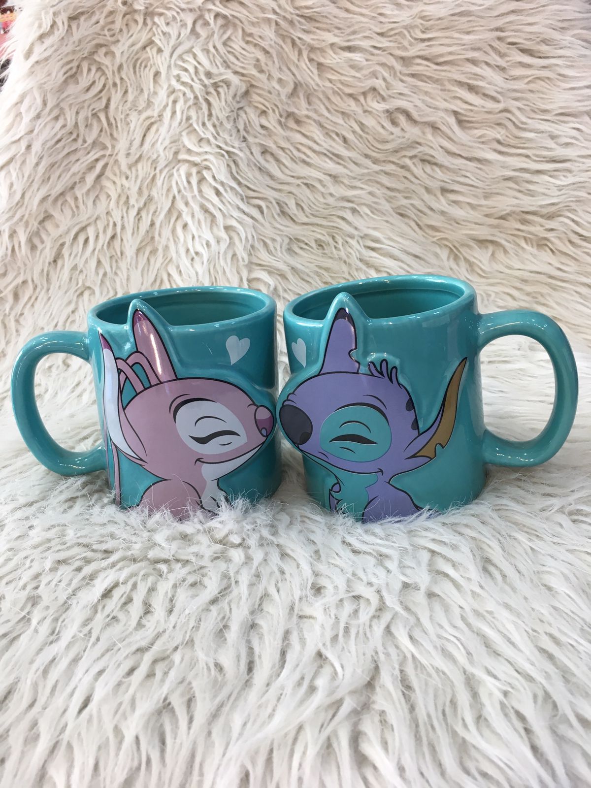 Stitch & Angel Teal Mug Set