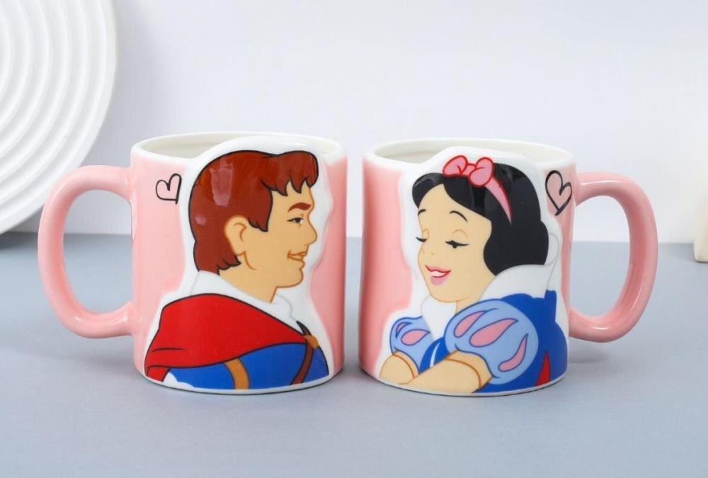 Snow White & Prince Pink Mug Set