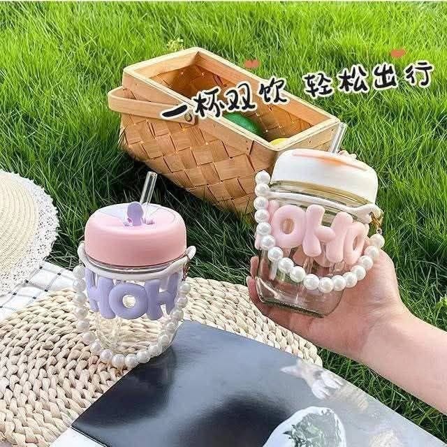 HOHA Glass Cup — Pearl Chain