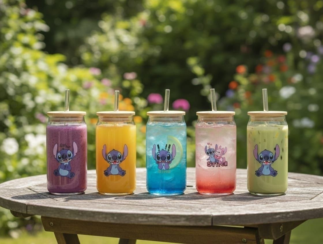 Stitch Glass Cans Collection